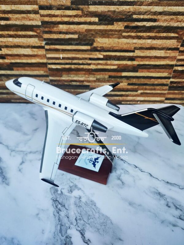 Model of Bombardier Challenger 605 with detailed craftsmanship.